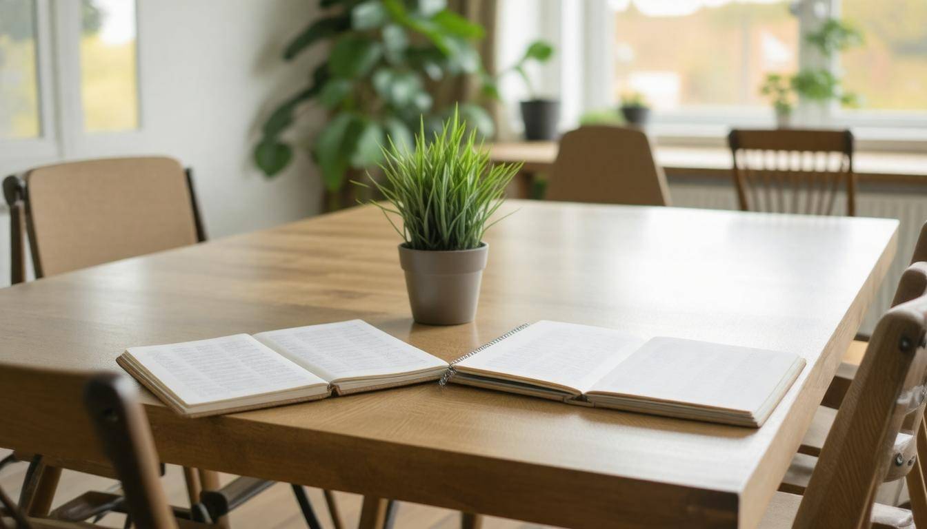 Calm family meeting setup