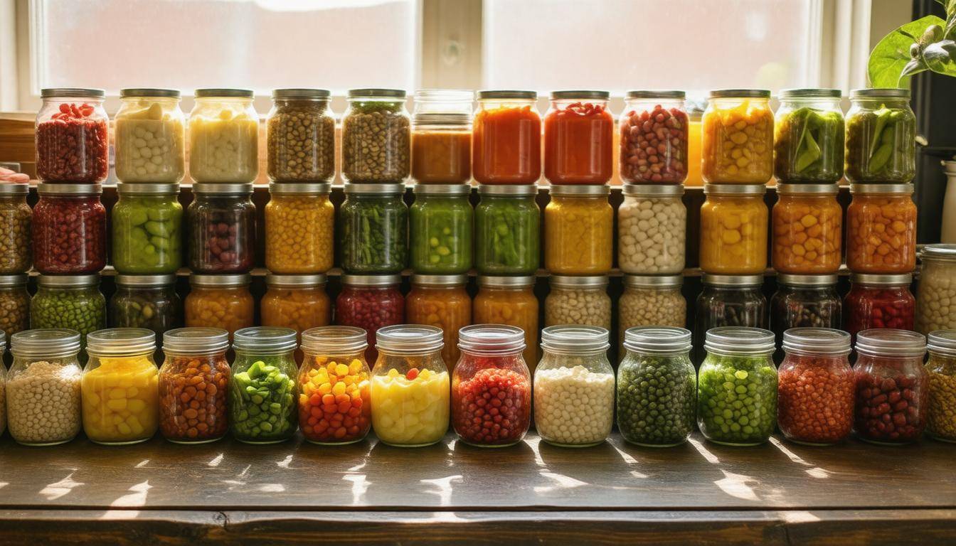 Canned food selection