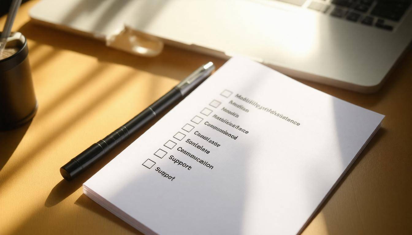 Checklist for evacuation criteria