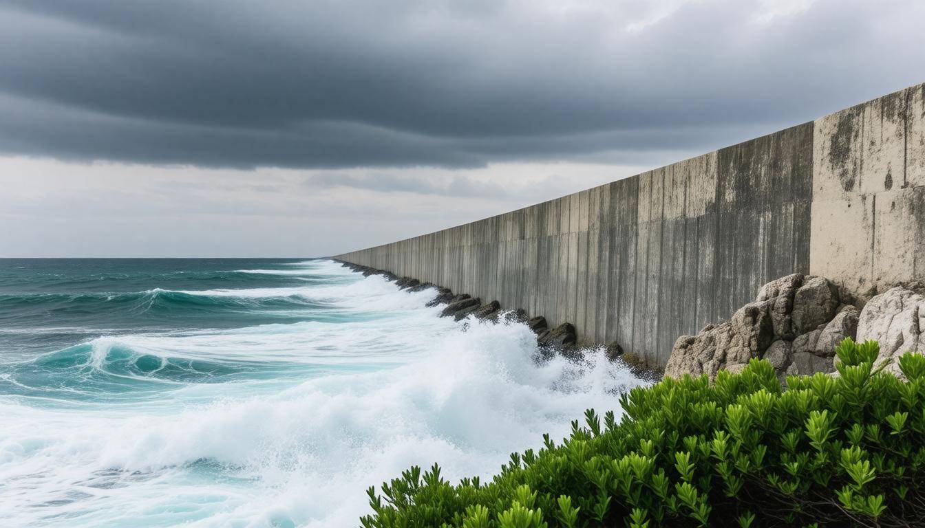 Coastal storm protection wall