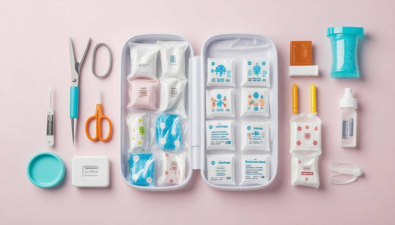 Colorful first aid kit