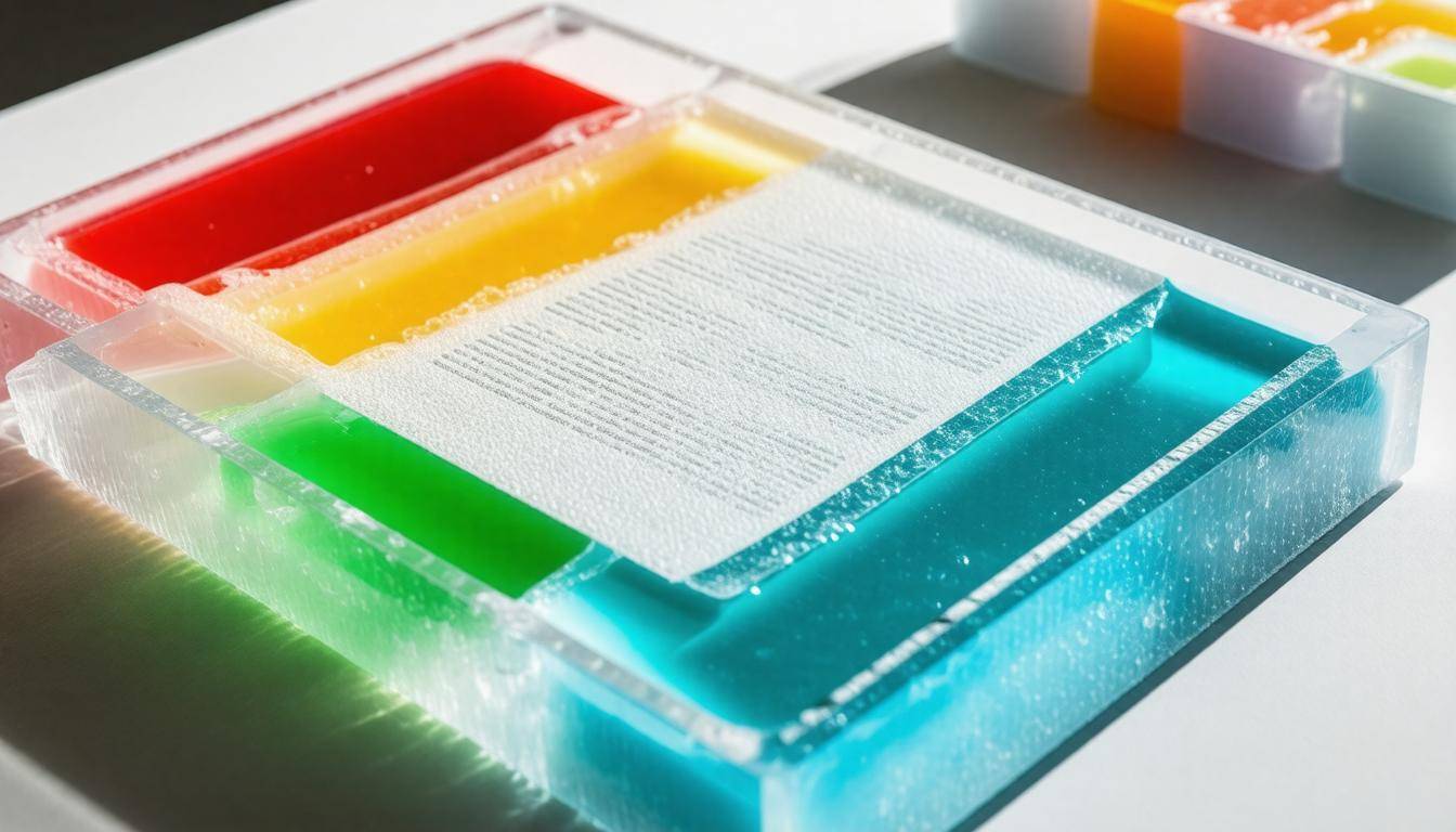 Colorful resin layers