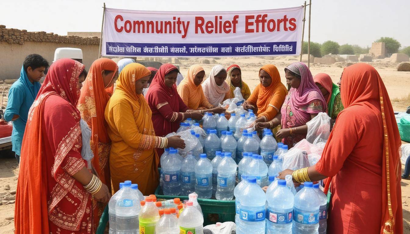 Community distributing supplies