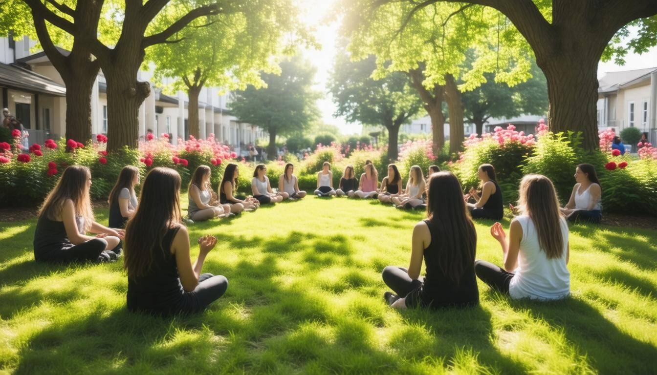 Community meditation gathering