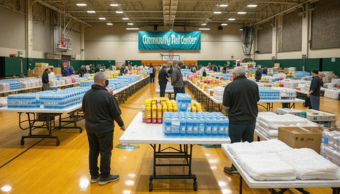 Community relief center supplies