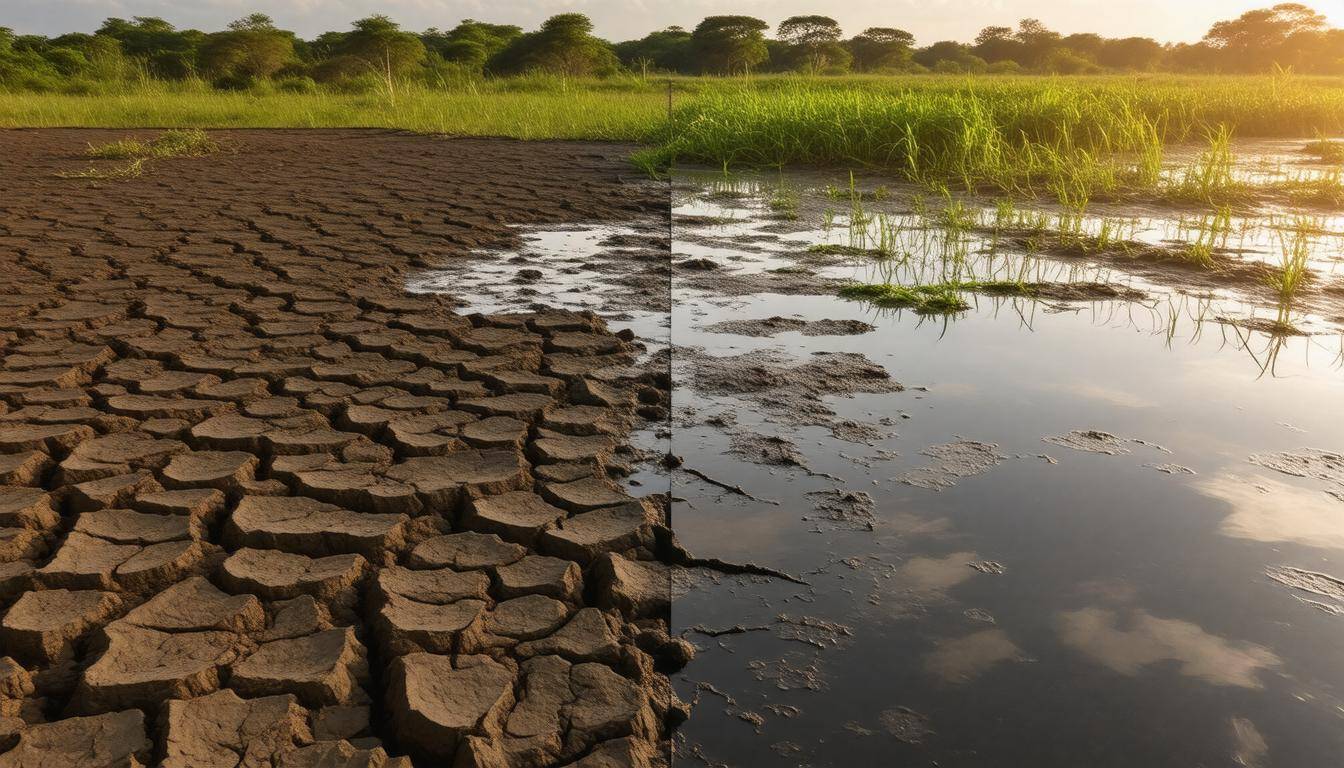 Contrasting drought and flooding