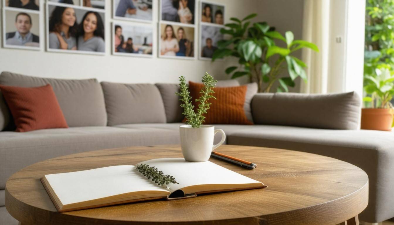 Cozy family discussion space