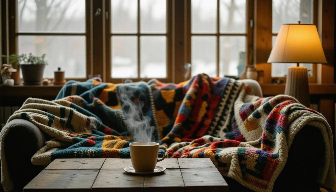 Cozy insulated winter scene