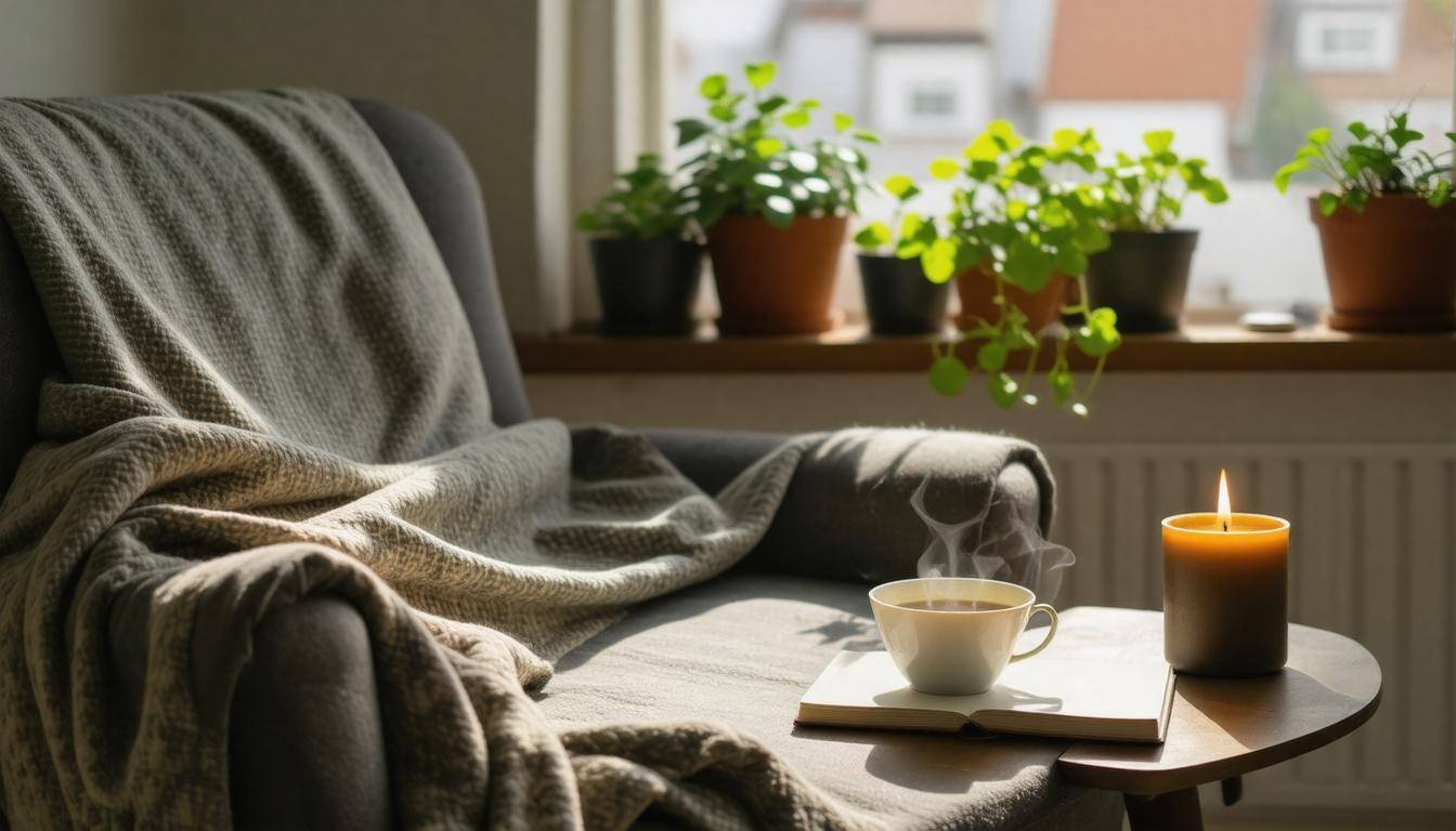 Cozy self-care corner
