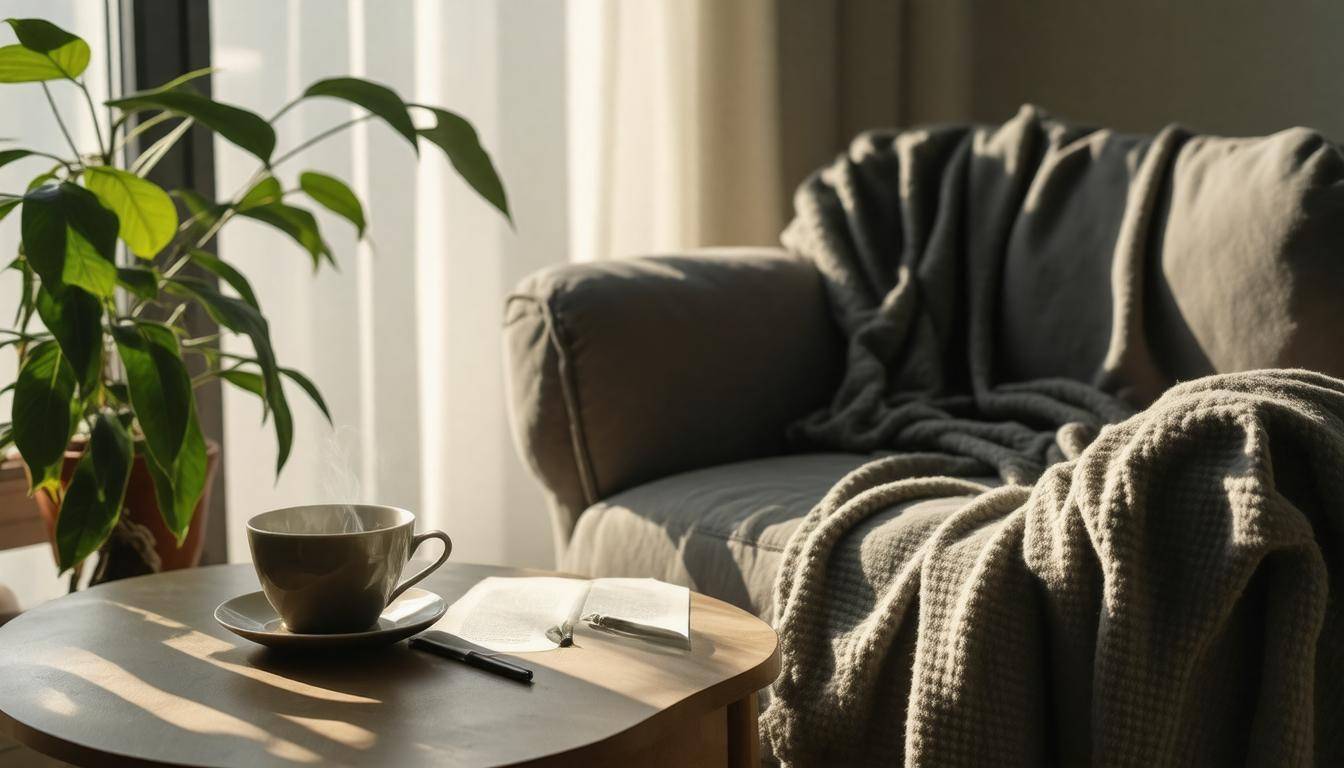 Cozy self-care space