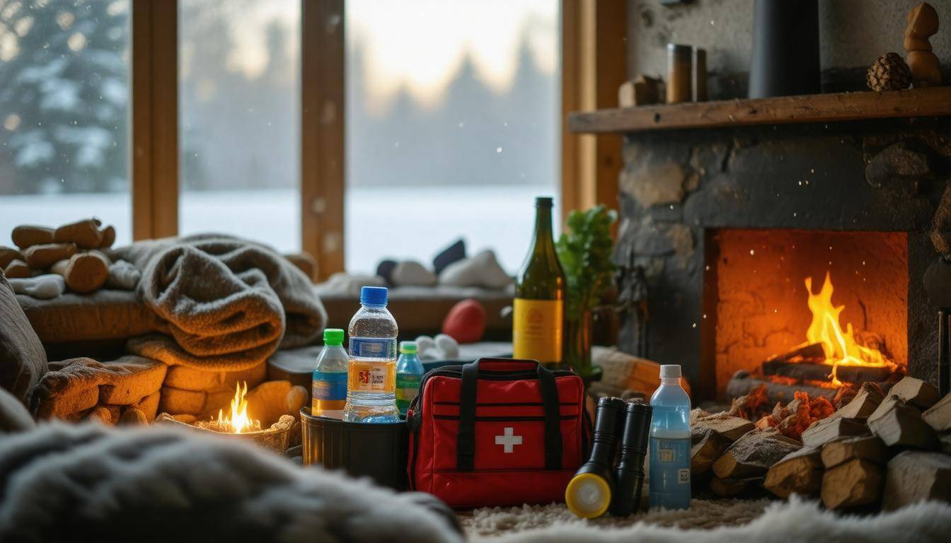 Cozy winter preparedness scene