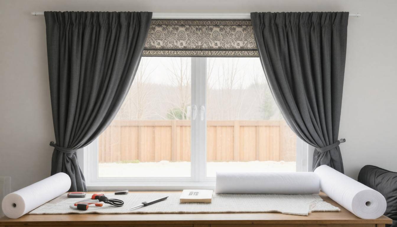 DIY draft curtain project