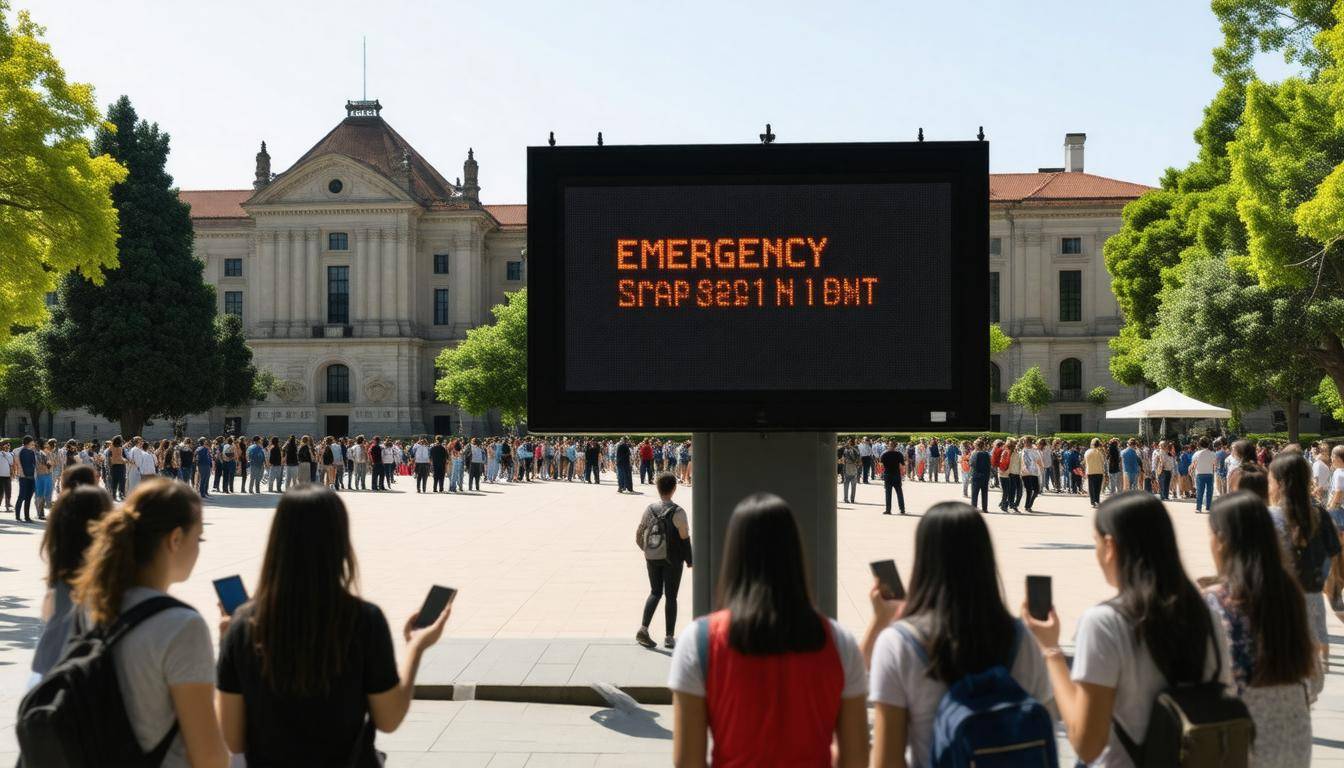 Emergency alert on campus