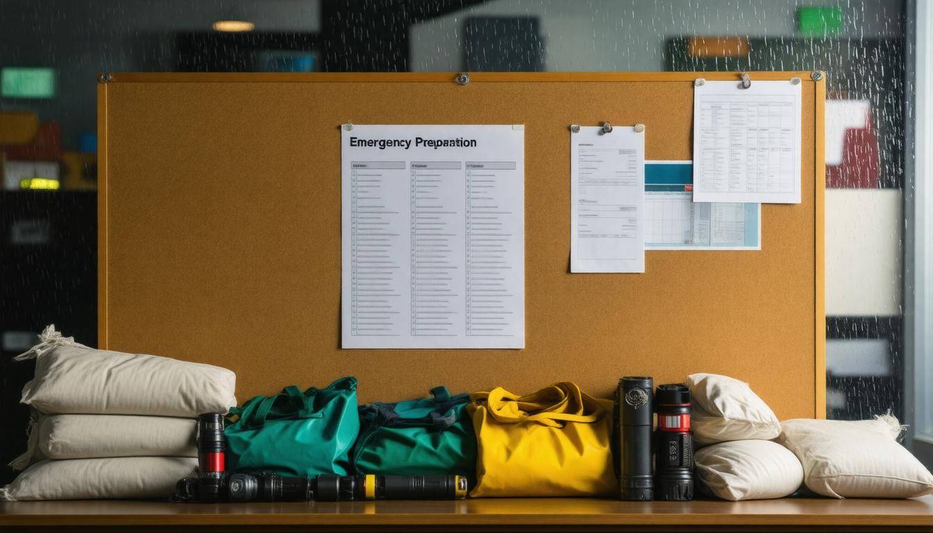 Emergency checklist displayed