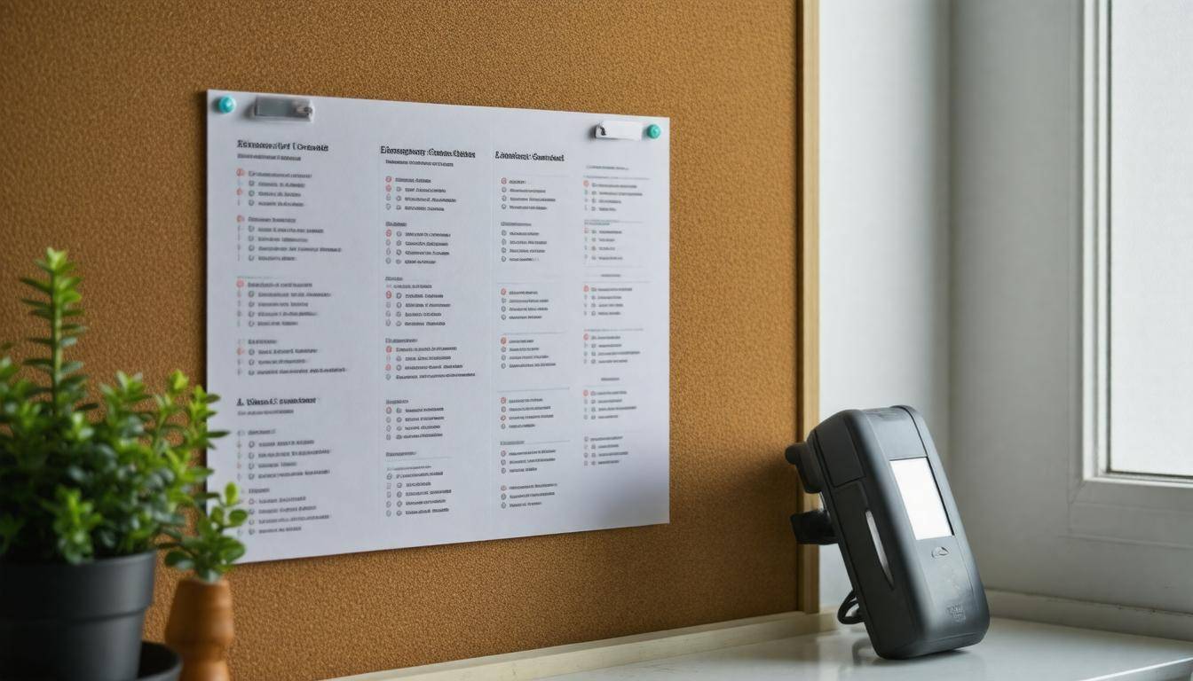 Emergency contact sheet