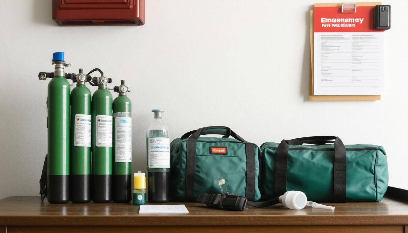 Emergency oxygen kit