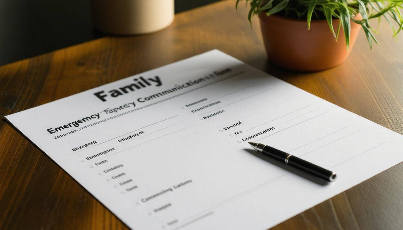 Emergency plan template