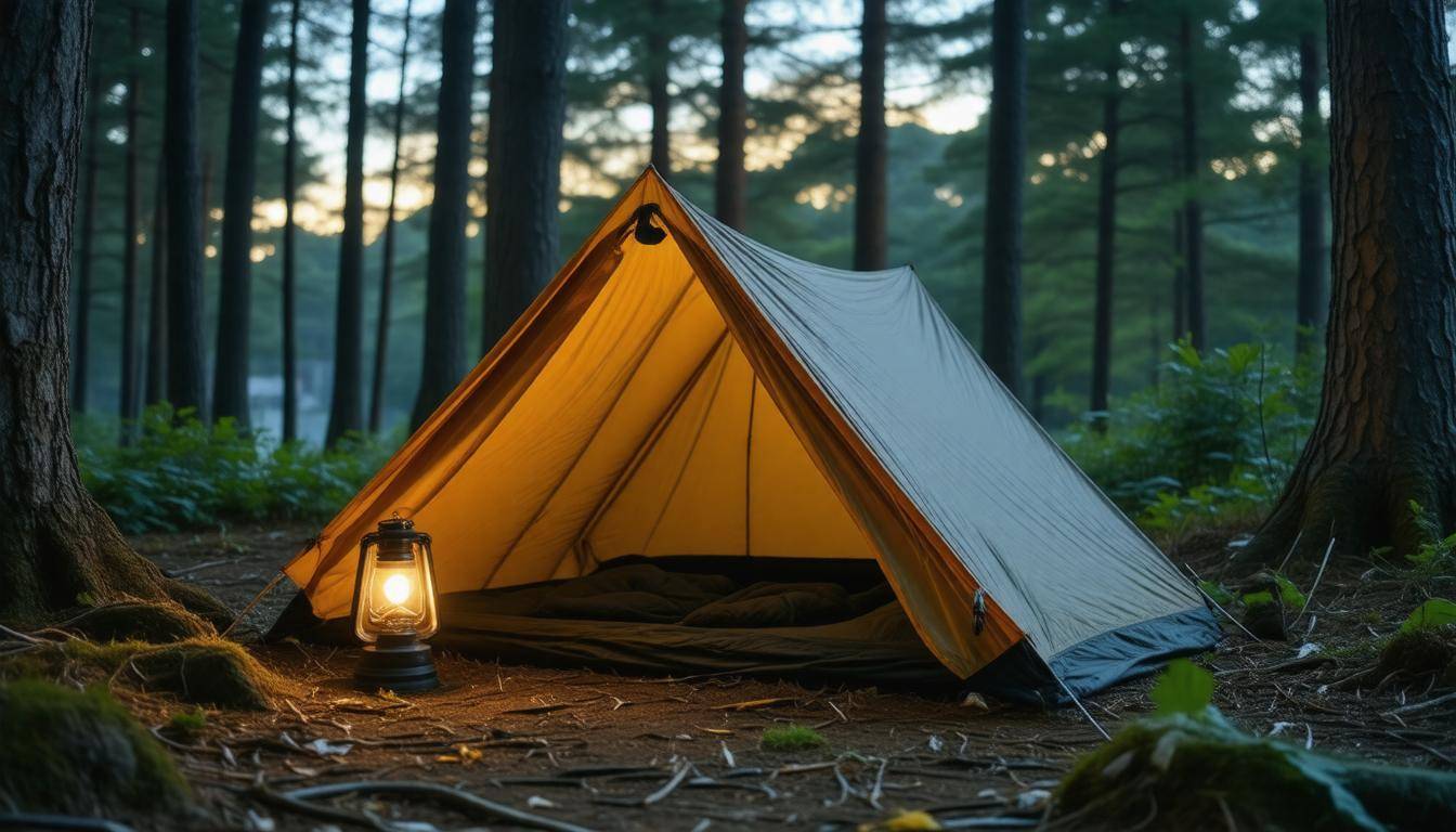 Emergency shelter illuminated