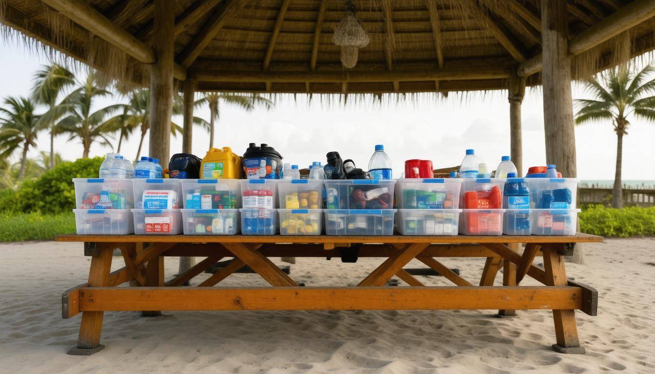 Emergency supplies organized