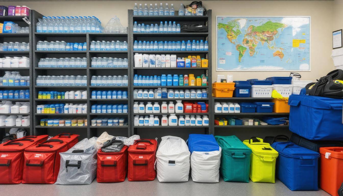 Emergency supplies setup