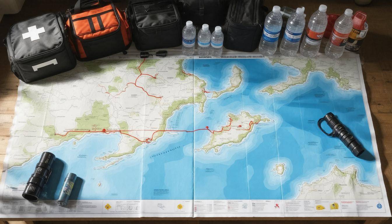 Evacuation map display