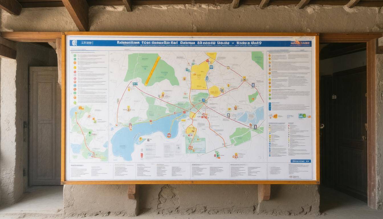 Evacuation map display