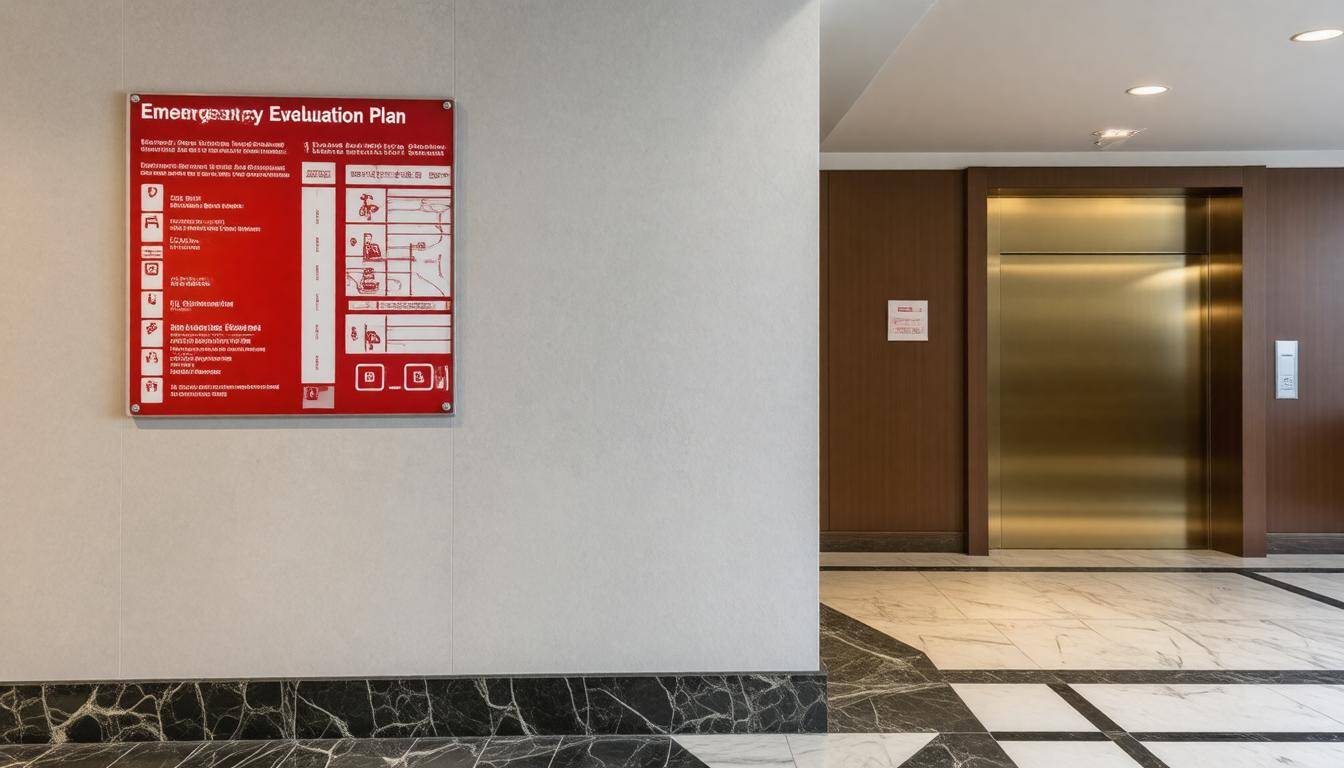 Evacuation plan display