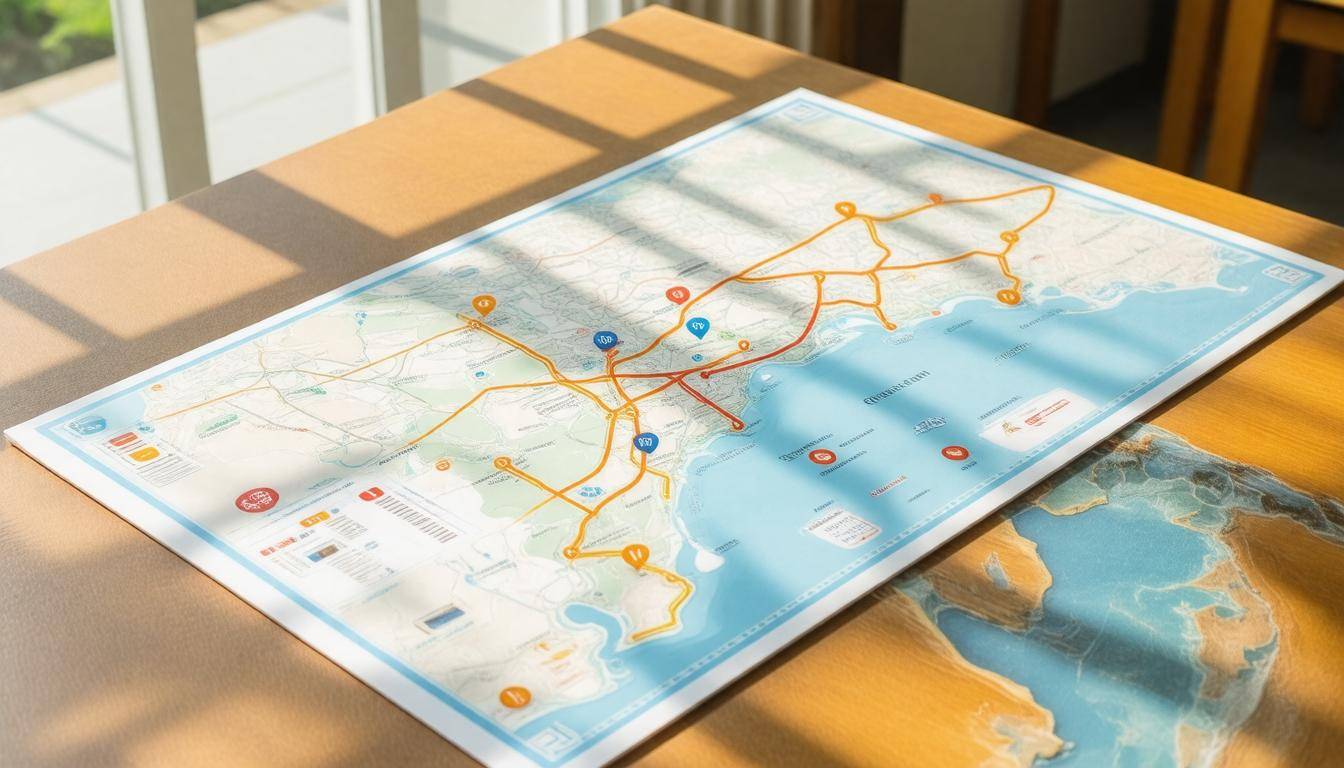 Evacuation plan layout