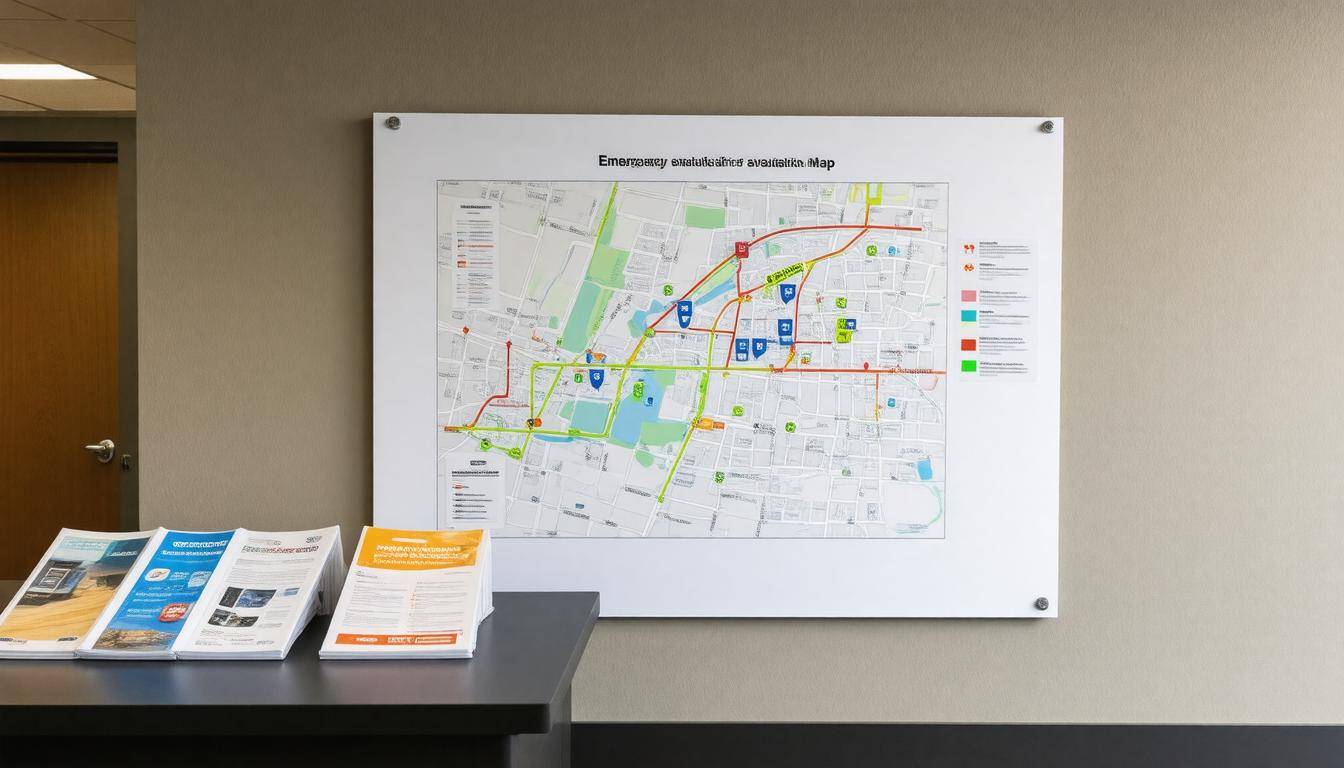 Evacuation route map