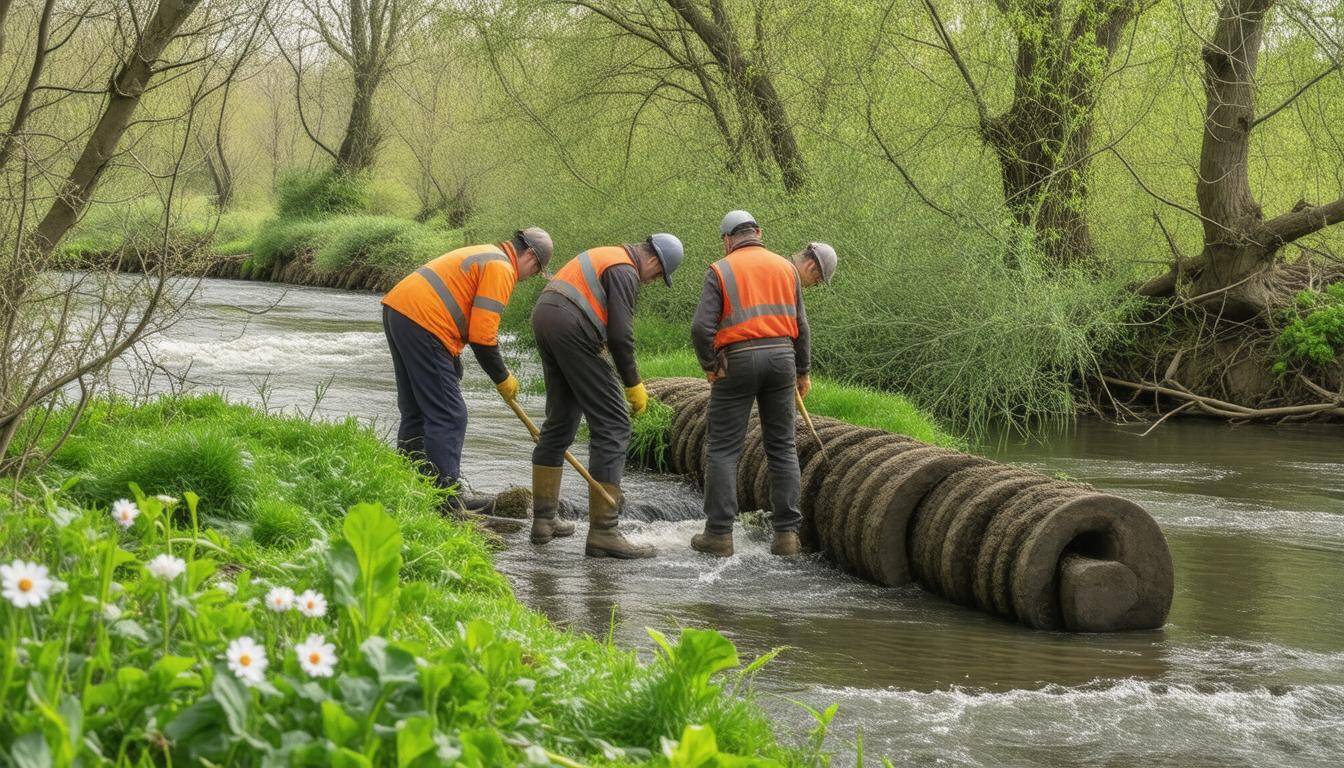 Experts assessing flood prevention