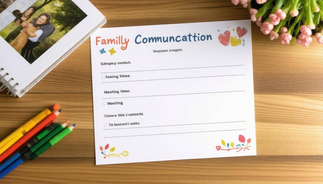Family communication template