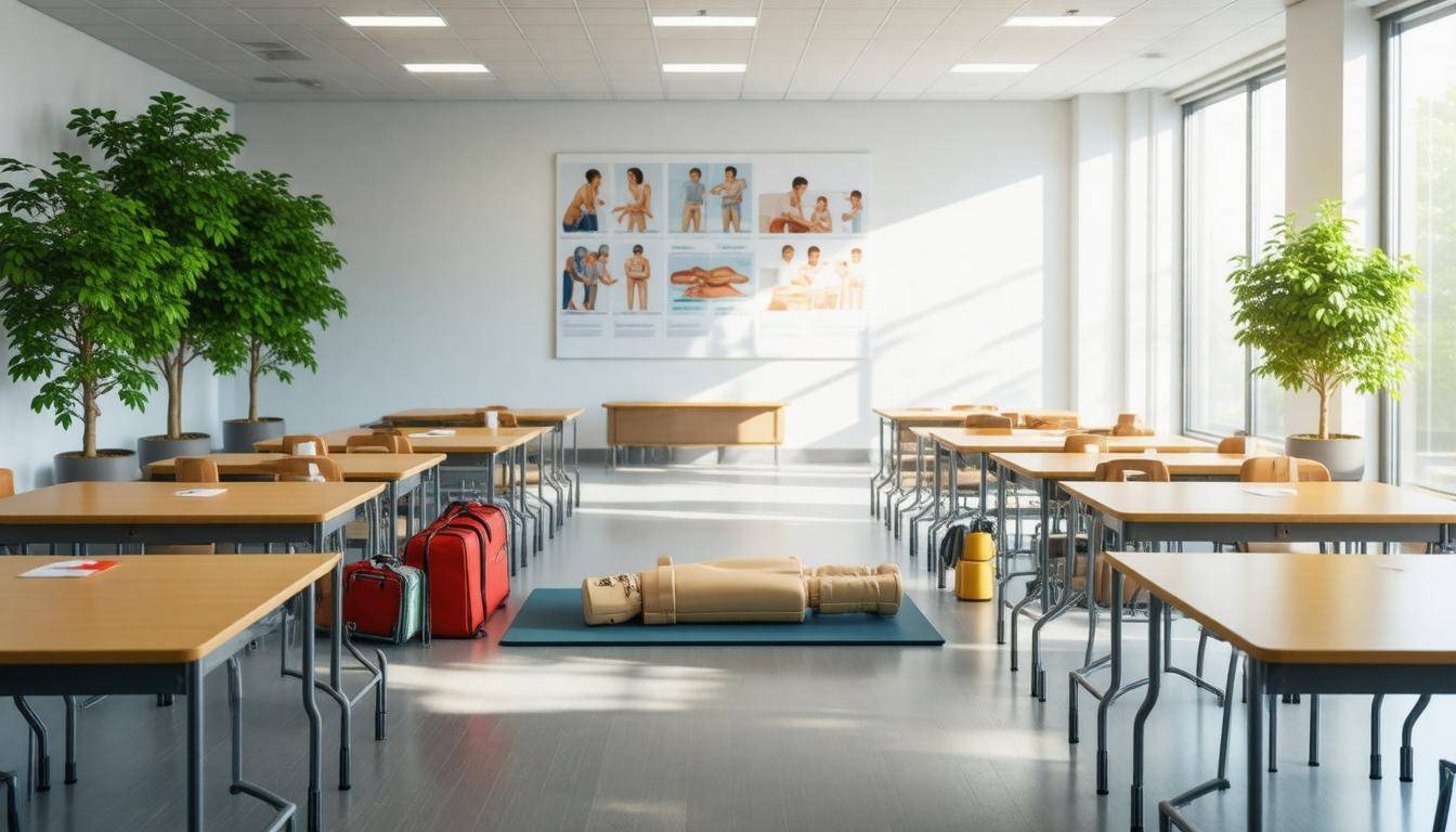 First aid training setup