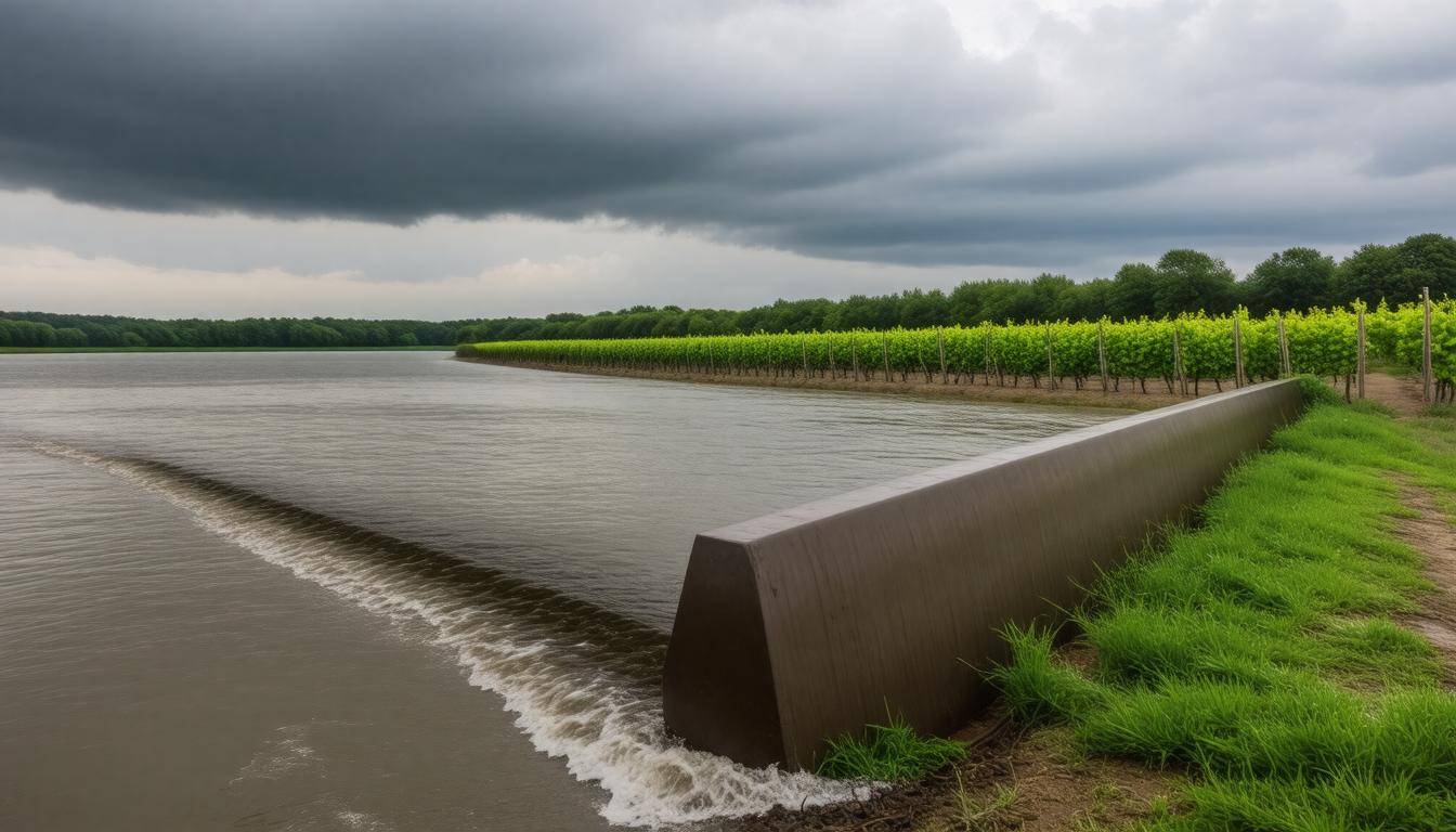 Flood barrier in Bordeaux