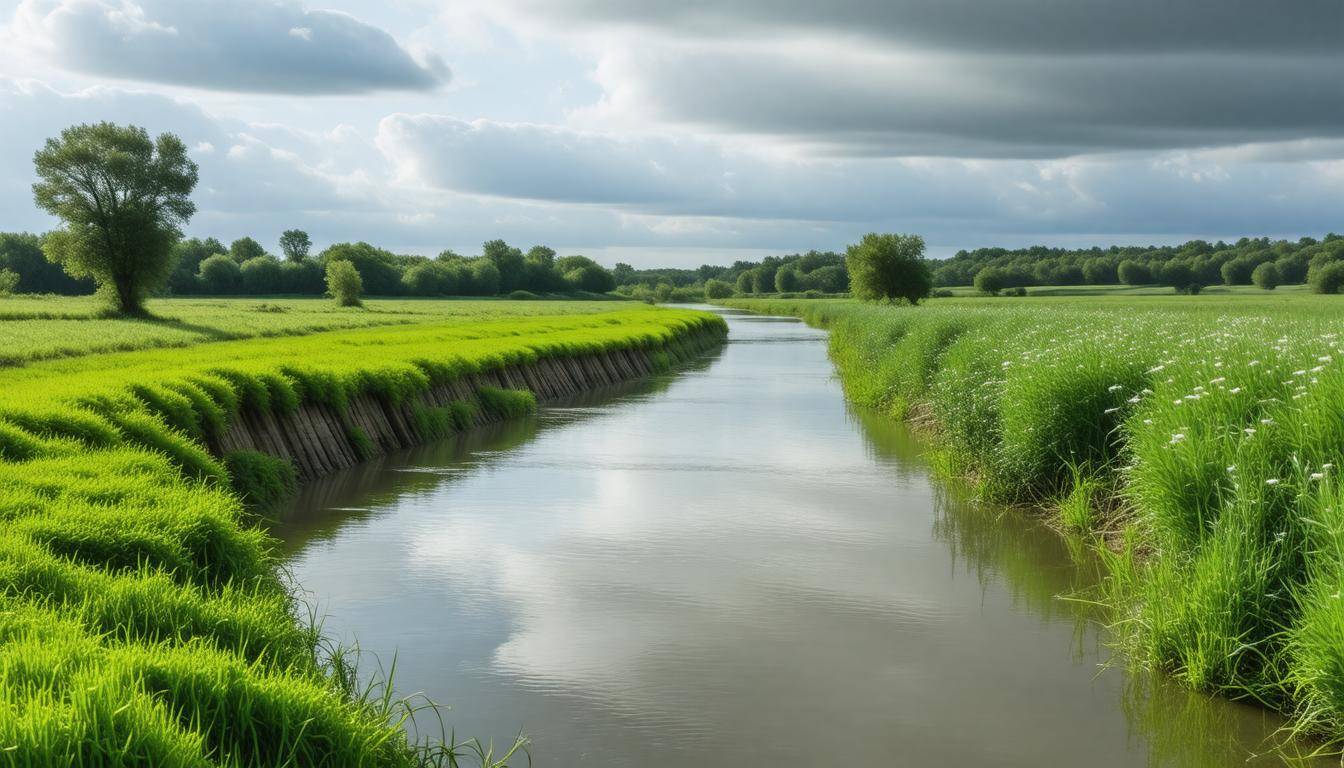 Flood barriers in Pampas