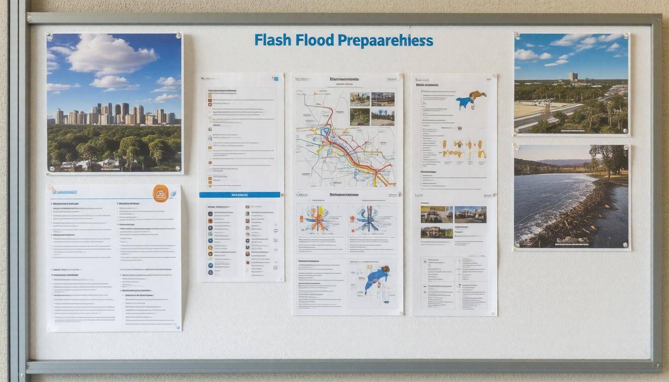 Flood preparedness plan display