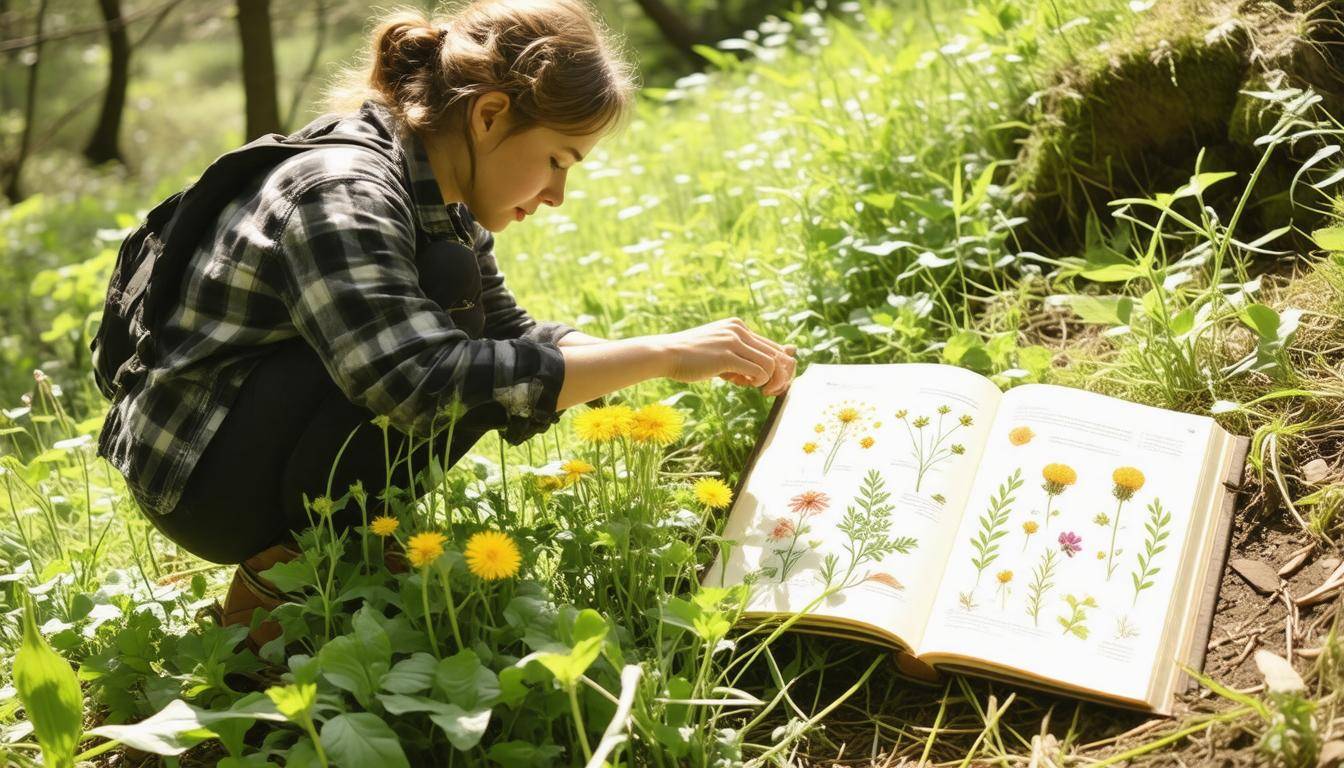 Forager identifying plants