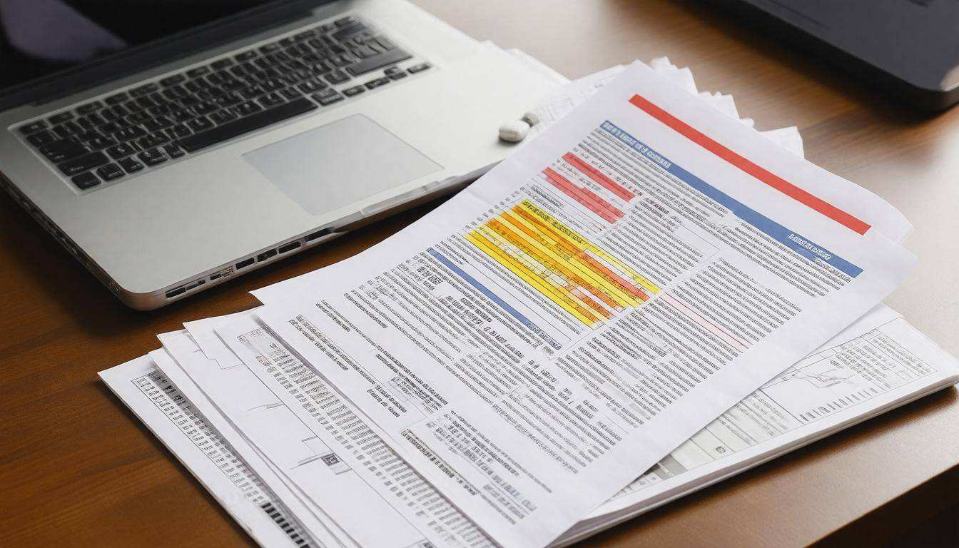 Insurance documents on desk