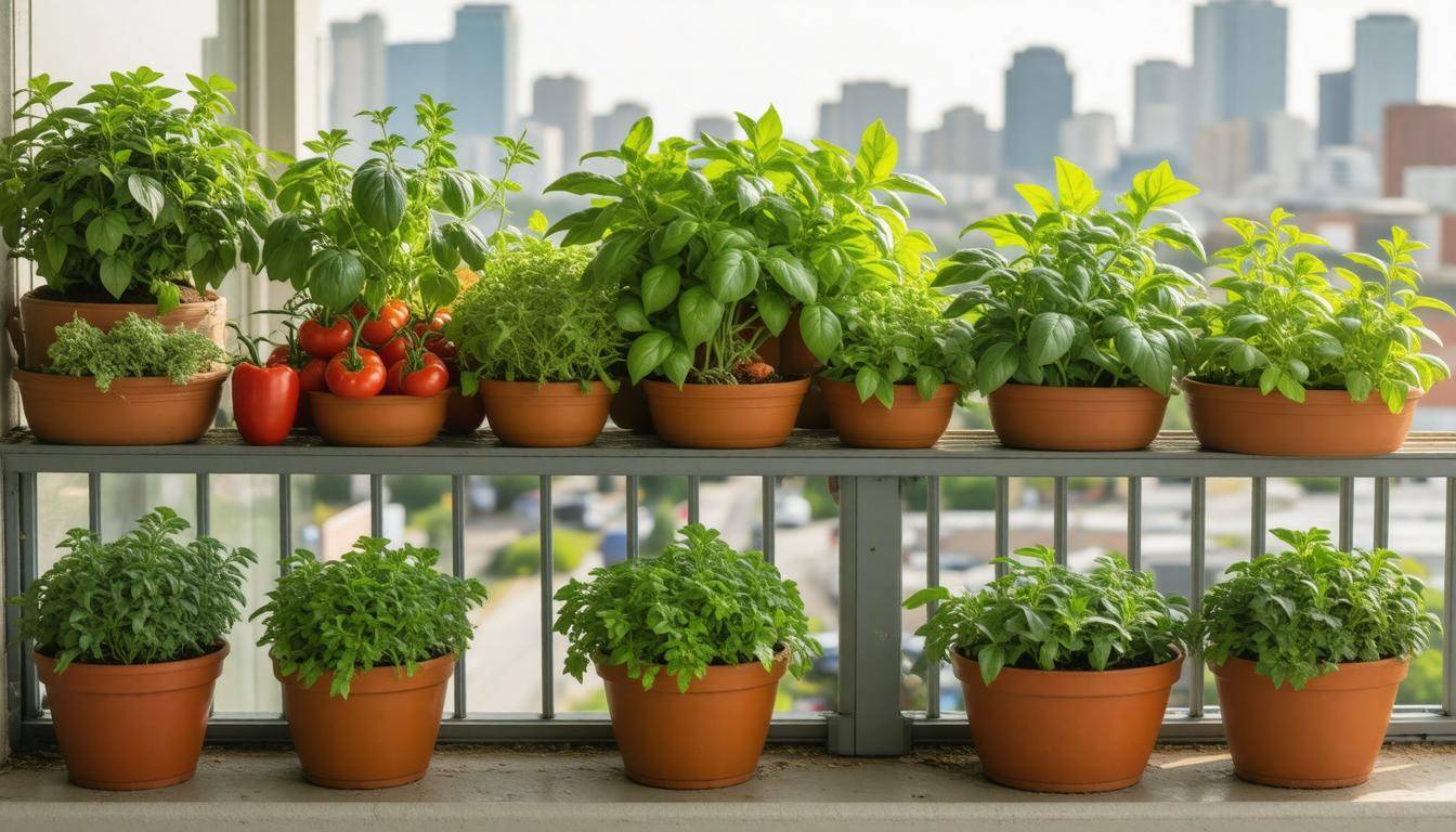 Lush container garden