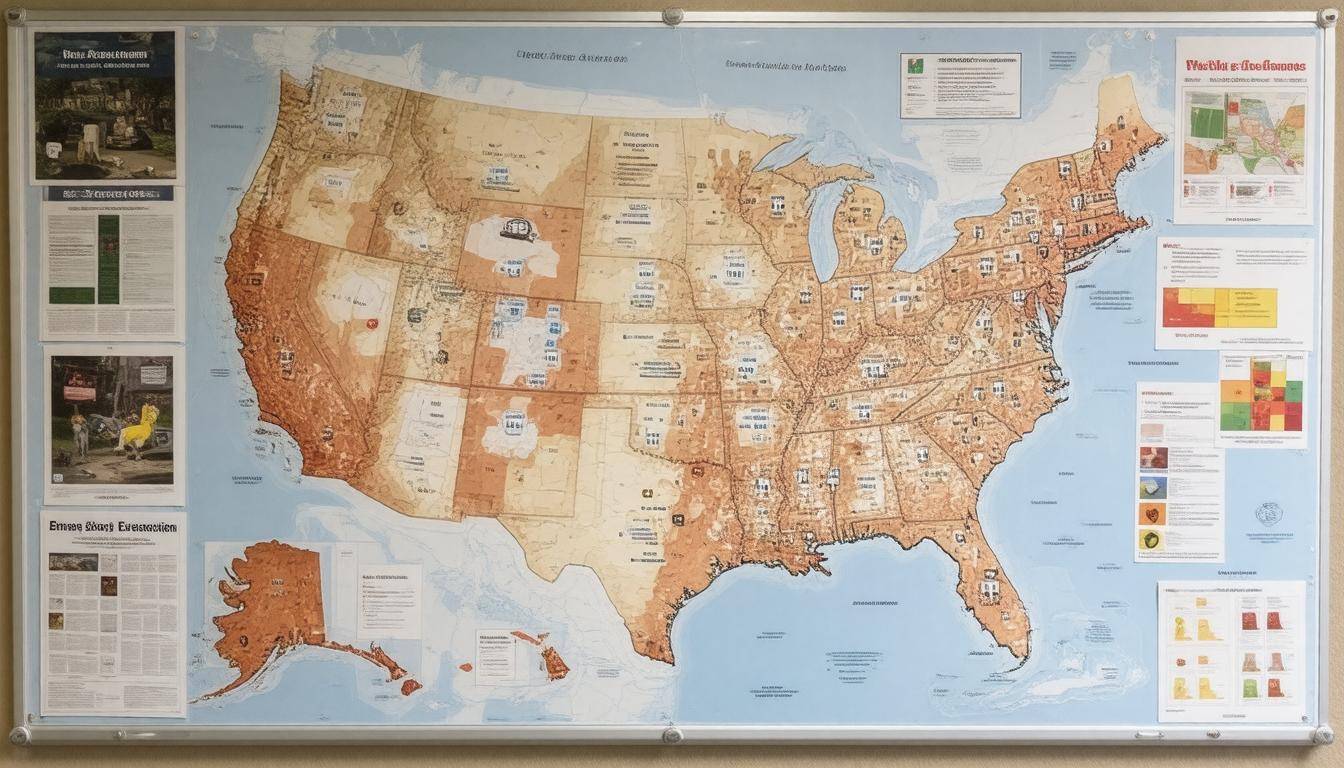 Map of evacuation procedures