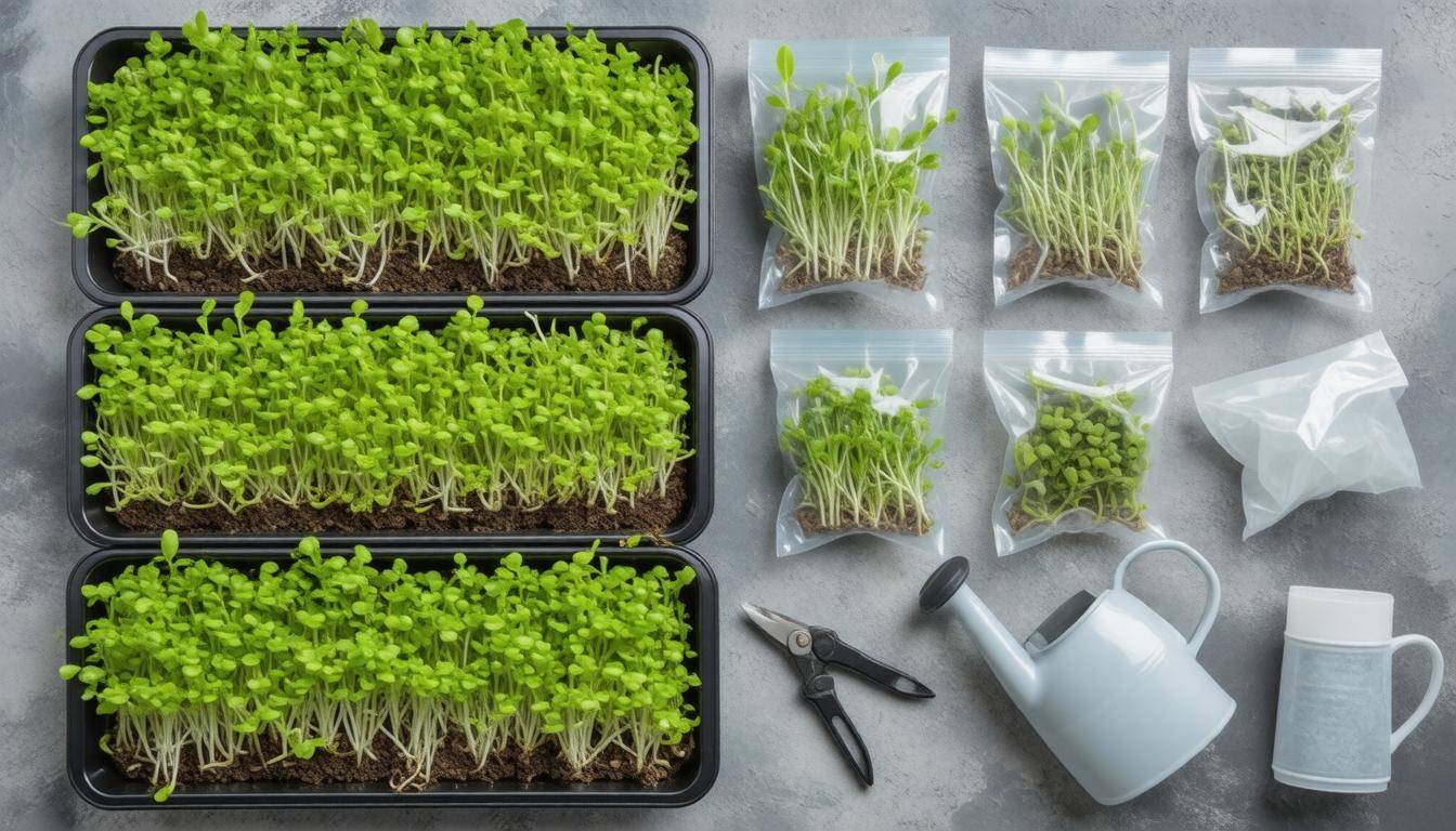 Microgreens growing supplies