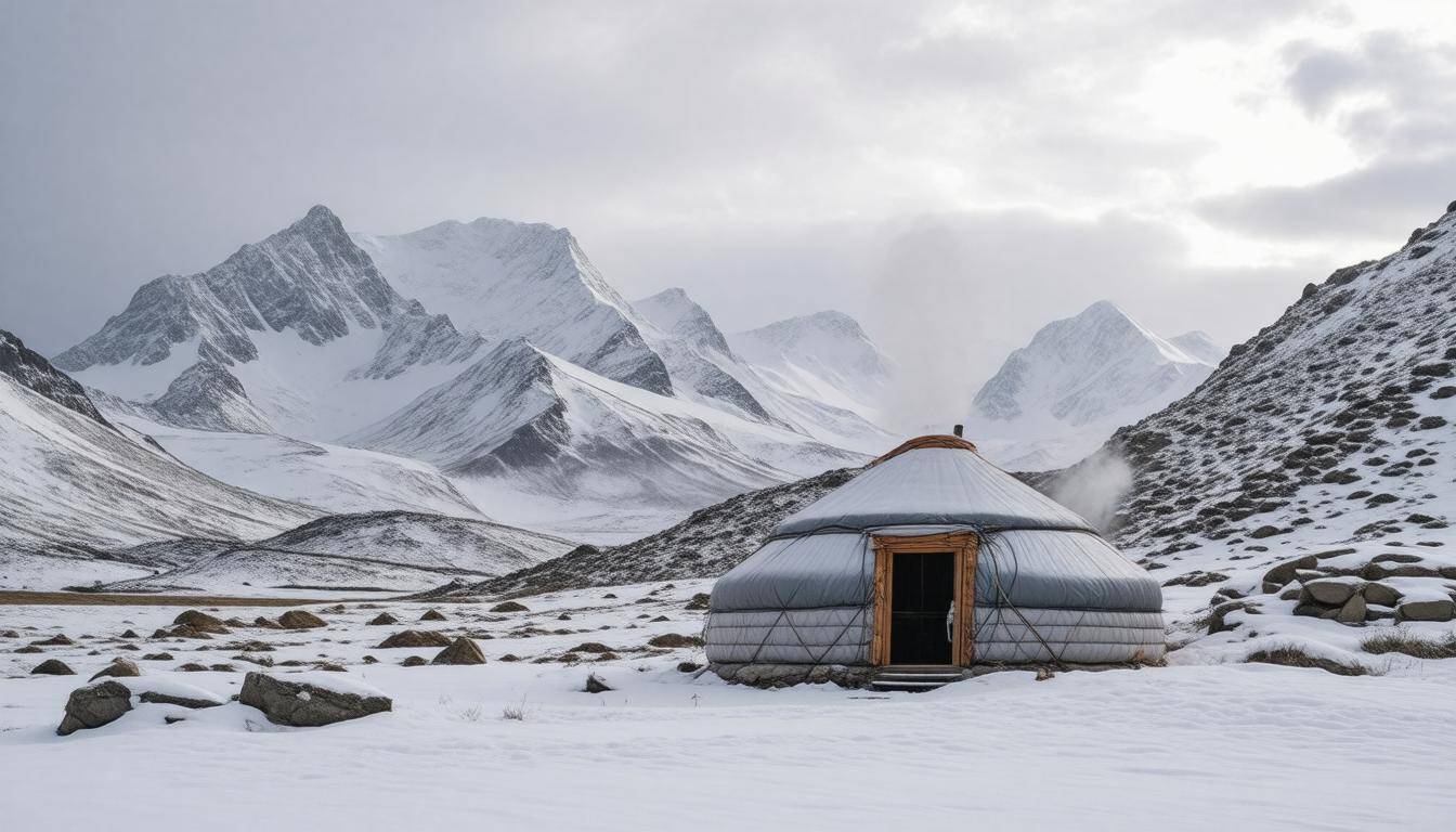 Mongolian winter landscape