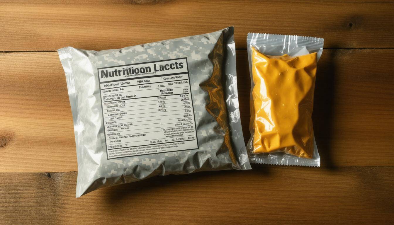 Nutritional label MRE