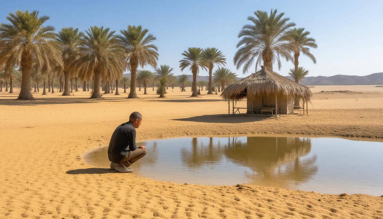 Oasis in desert