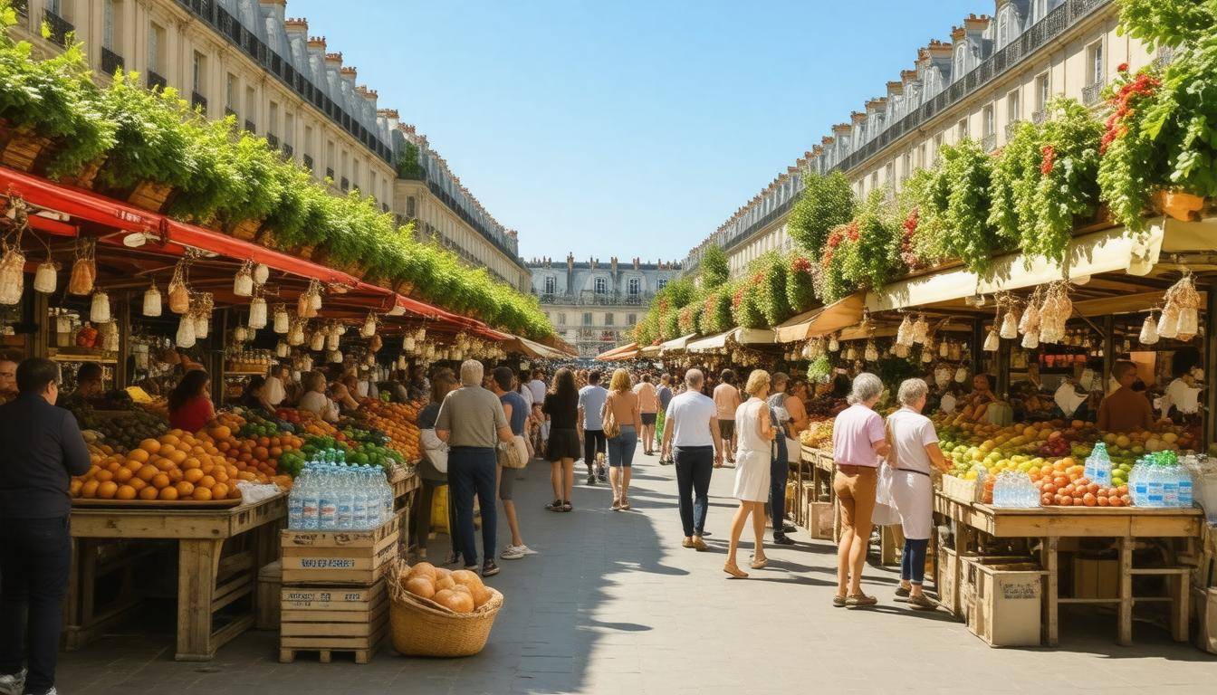 Parisian market scene
