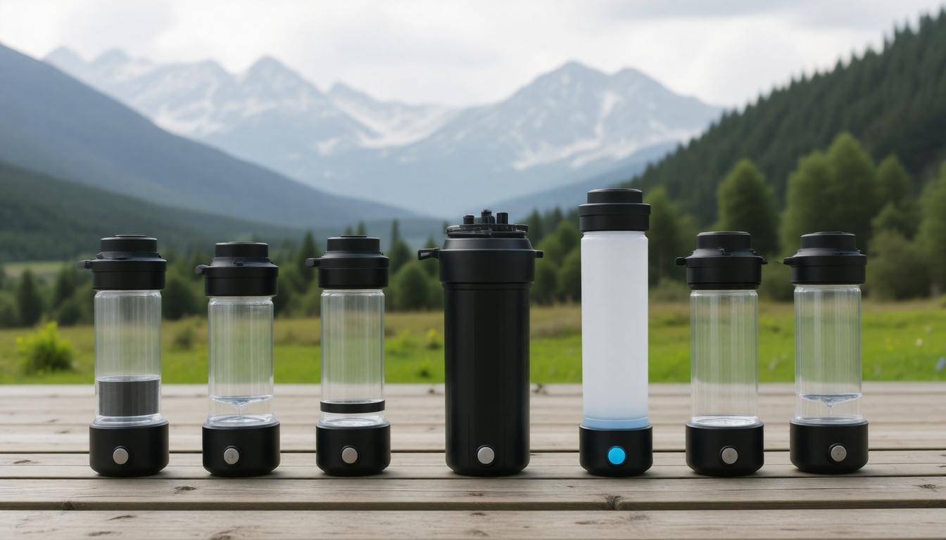 Portable water filters display
