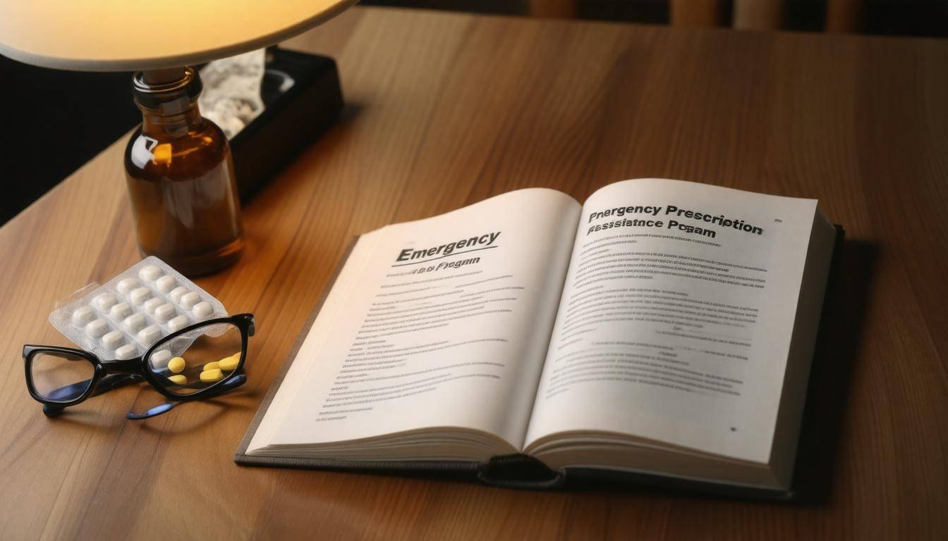 Prescription guide on table