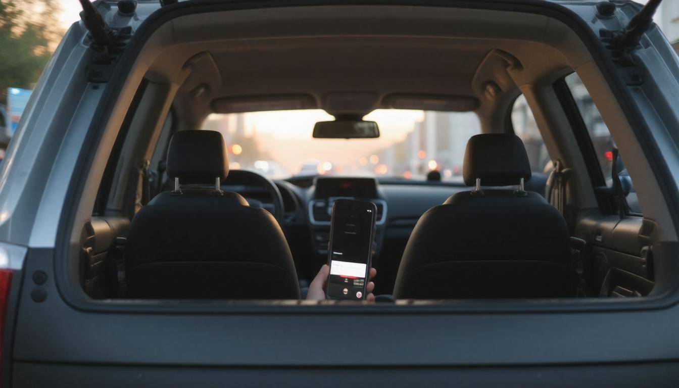 Ride-sharing vehicle interior