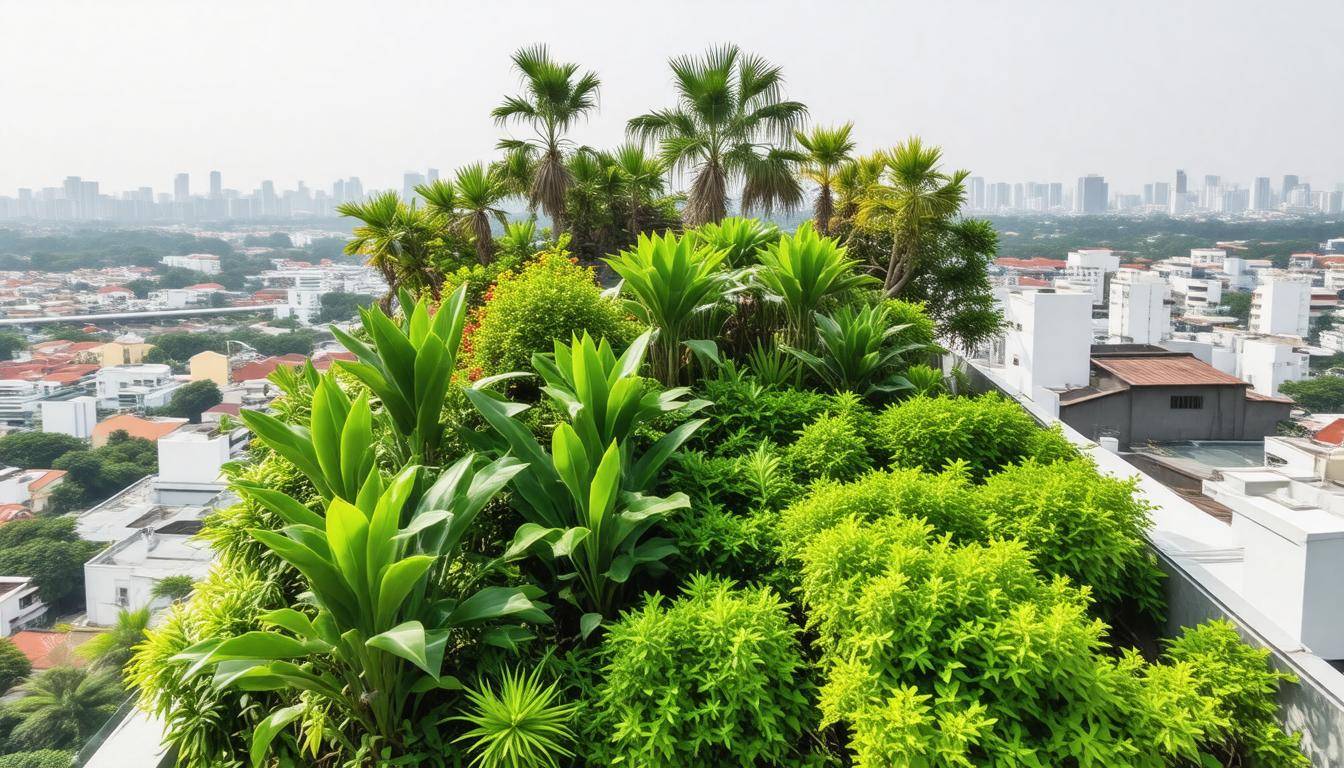 Rooftop garden in Bangkok
