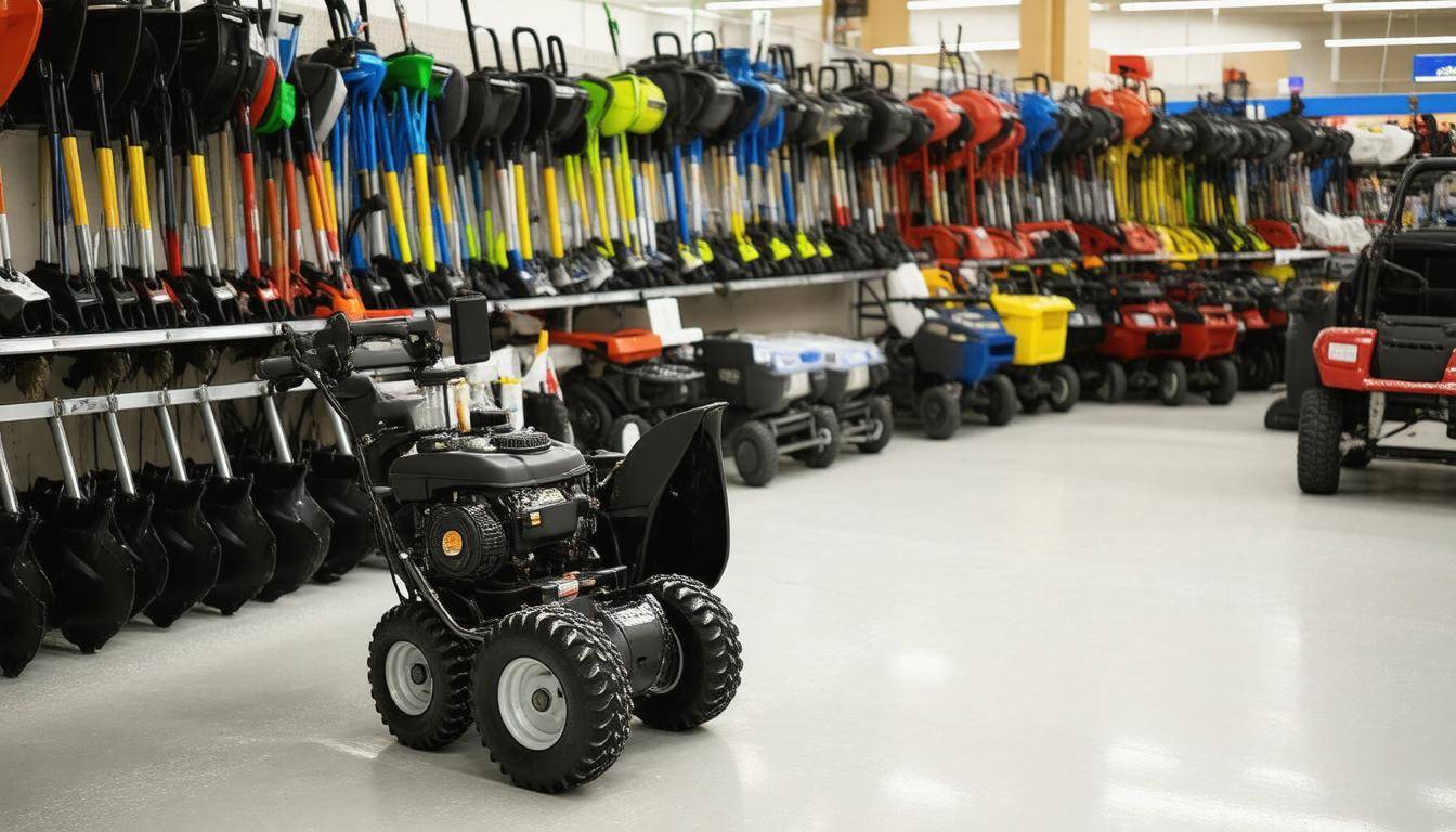 Snow removal tools display