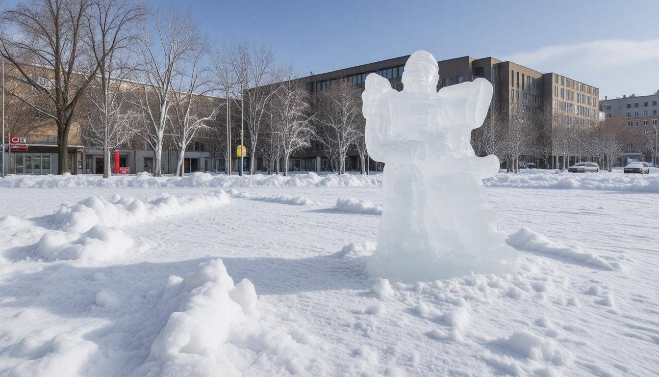 Tampere snowy cityscape